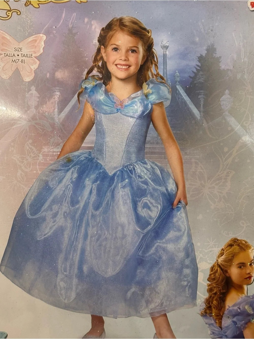 Disney Cinderella Movie Deluxe Girls S, M, or L Halloween Costume Dress Up NEW